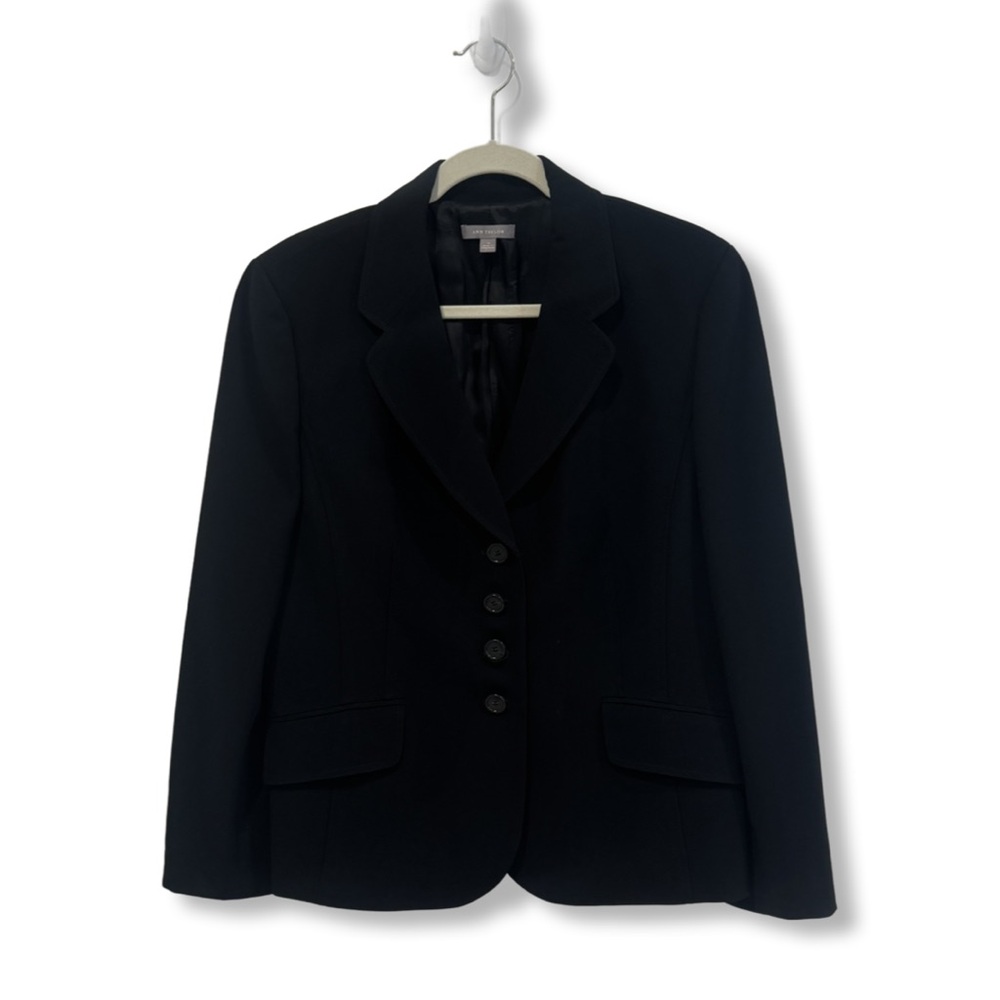 ANN TAYLOR  4 Button Blazer 
Black size 14